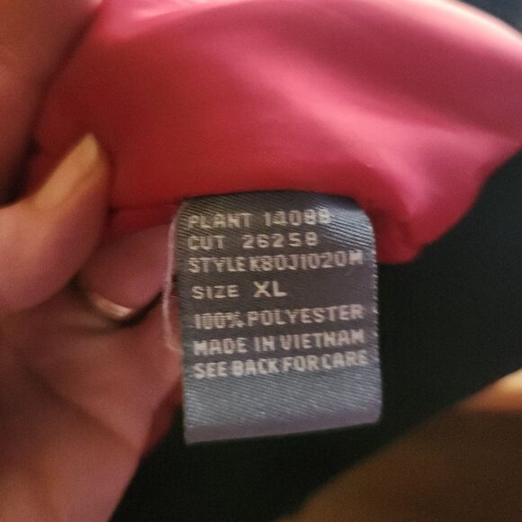 Koret Women's Perfume Bottle Print Satin Bomber Jacket Black/Multicolor XL - Picture 6 of 6